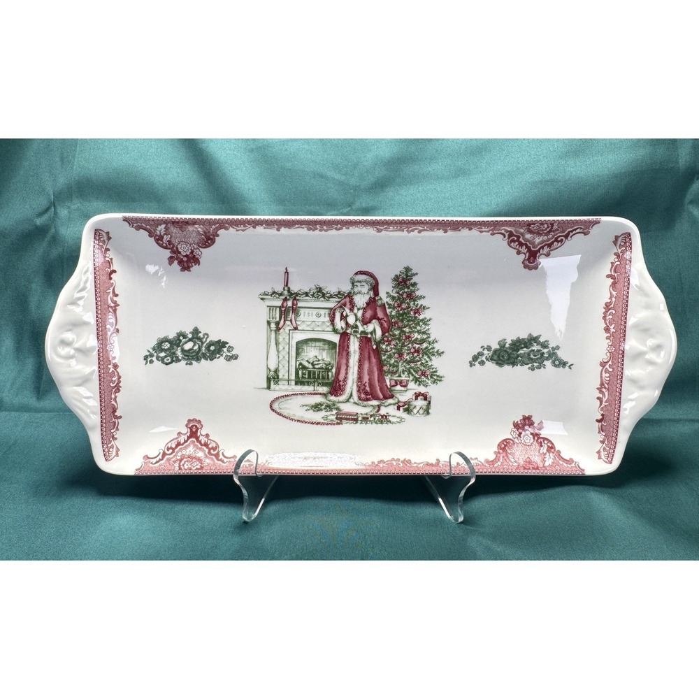 Johnson Brothers Old Britain Castles Pink Platter Serving Tray 15" X  6.5" .